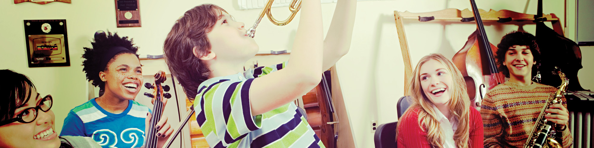 Children playing instruments